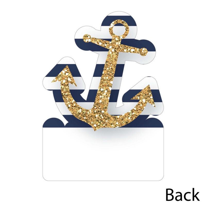 Big Dot of Happiness Last Sail Before the Veil - Shaped Thank You Cards - Nautical Bachelorette & Bridal Thank You Cards with Envelopes - Set of 12, 5 of 8