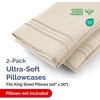 Ultra Soft Solid Pillowcases Set of 2 - Breathable & Comfortable Pillow Covers - CGK Linens - 2 of 4