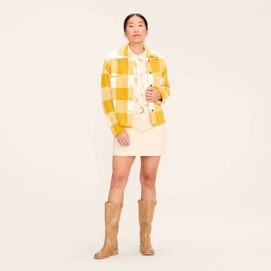 Women's Plaid Shacket - Woolrich x Target Yellow - 1 of 3