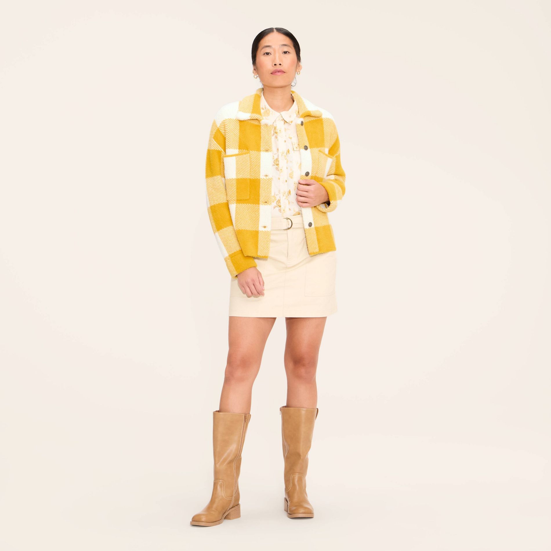 Women's Plaid Shacket - Woolrich x Target Yellow