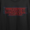 Stranger Things Classic Title Art Women’s Black Cropped Tee - 2 of 4