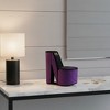 HomeRoots 9" Purple Black And Gold Velvet High Heel Jewelry Box - 2 of 4