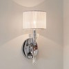 Parker Point 15.5" 1 Light Wall Sconce with Optical Crystal Accents and Organza Fabric in Chrome - 2 of 3