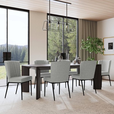 Channel Back Dining Chair with Metal Legs - HomePop