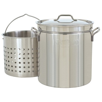 Bayou Classic 36-qt Stainless Stockpot with Basket