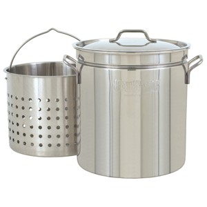 Bayou Classic 36-qt Stainless Stockpot with Basket - 1 of 4