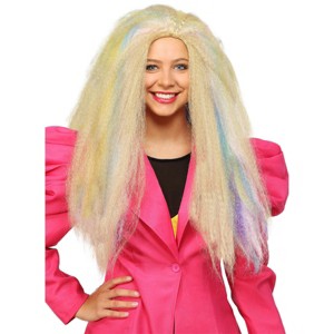 HalloweenCostumes.com  Women 80's Crimped Women's Wig, Yellow - 1 of 1