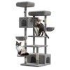 Large Cat Tree for Big Cats, Multi-Level Cat Tower for Indoor Cats, Scratching Post,Condo,Platforms,Cat Tunnel,Hammock,Feeding Station,Pet Play House - 3 of 4