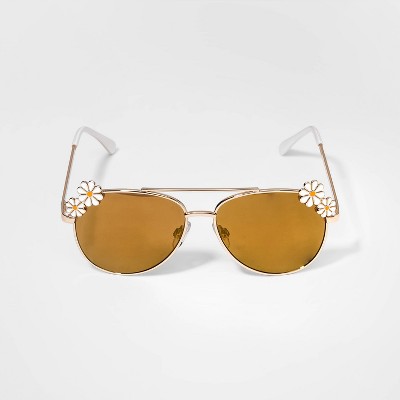 Kids' Daisy Aviator Sunglasses - Cat & Jack™ Gold