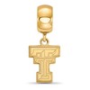 Black Bow Jewelry 14k Yellow Gold Plated Sterling Silver Texas Tech Red Raiders NCAA Bead Charm - 2 of 4