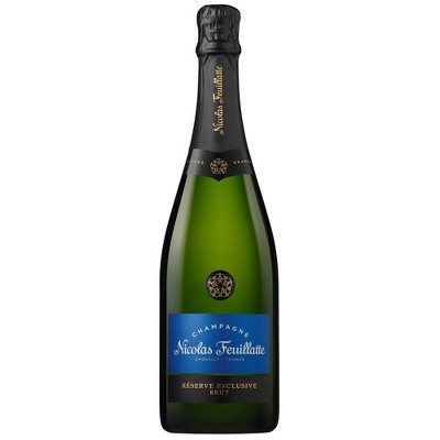 Champagne Nicolas Feuillatte Réserve Exclusive Brut - 750ml Bottle : Target