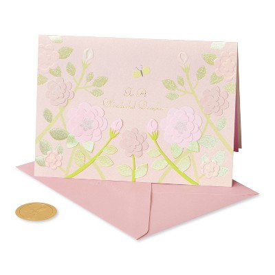 Birthday Card Daughter Pink Roses on Vines - PAPYRUS