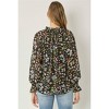Women's Floral & Ruffle Blouse - entro - 3 of 4