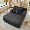 KWPZQEB 50'' Chaise Lounge Chair Indoor, Oversized Velvet Upholstered Boneless Sofa Bed, Deep Seat Sleeper Couch Reading Chairs for Living Roo - 3 of 4