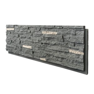 1-Pack Faux Stone Wall Covering Panels for Interior and Exterior Decor, PU Stone Veneer, Siding Panels, 48.03" x 12.99" - 1 of 4