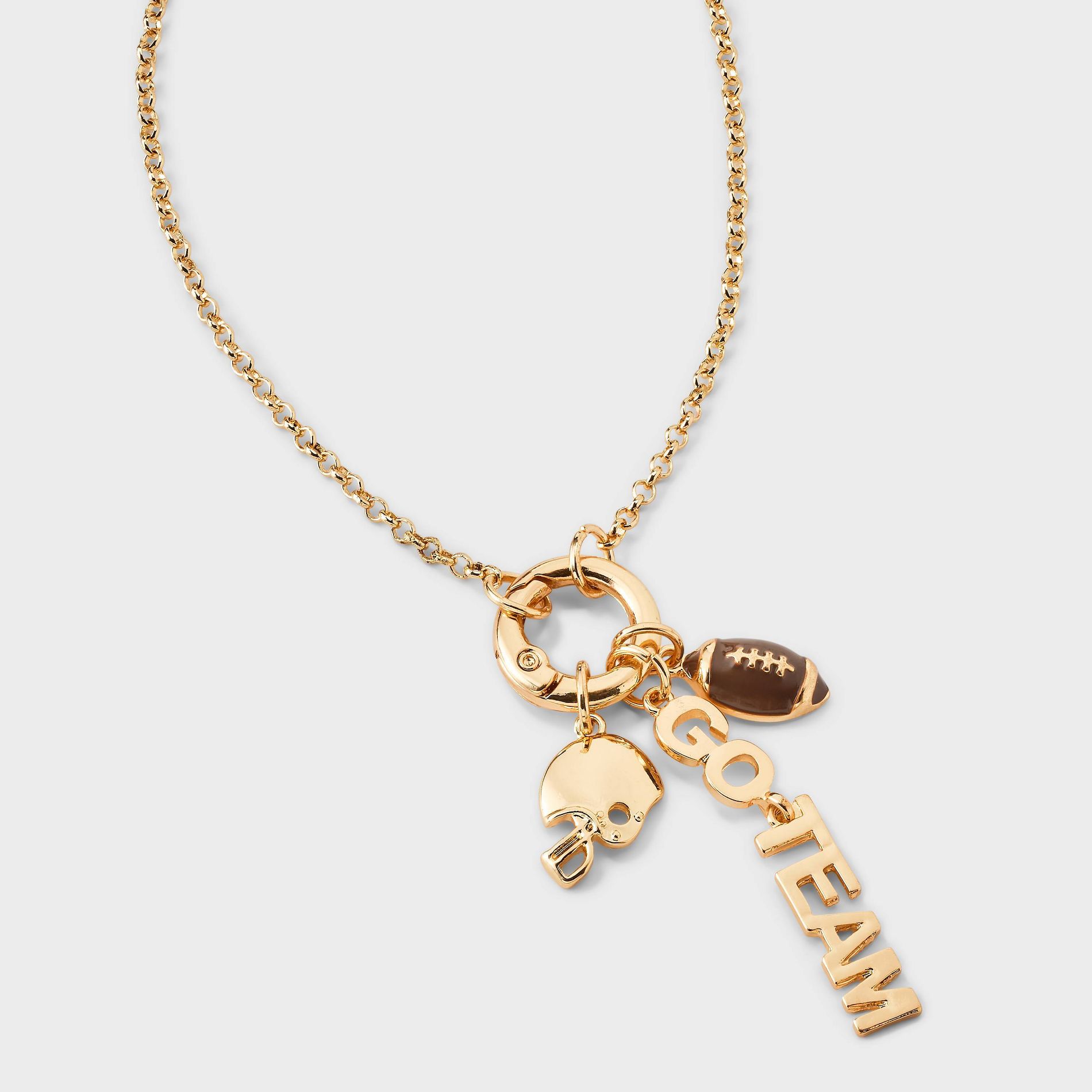 Game Day Football Go Team Cluster Necklace - Universal Thread™ Gold