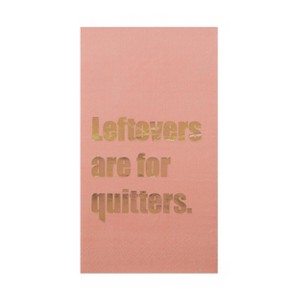 Jollity & Co. - Leftovers are for Quitters Guest Napkins - Pack of 16 Paper Napkins - 1 of 2