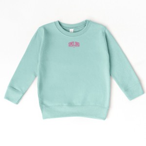 The Juniper Shop SmileyWorld Embroidered Arched Varsity Toddler Sweatshirt - 1 of 3