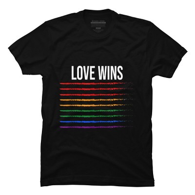 Adult Design By Humans Pride Love Wins Ink Stripes By Belugastore T-Shirt