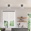 Livex Lighting Glendon 1 - Light Semi-Flush Mount in  Black/Brushed Nickel - 3 of 4