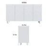 Sideboard Buffet Cabinet with Pine Wood Doors & Adjustable Shelves for Dining Room, Living Room - 3 of 4