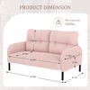 LIVAREEmlen Comfortable Monochrome Double Sofa,Corduroy Fabric,Suitable for Living Rooms and Bedrooms - 2 of 4