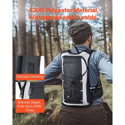 VEVOR Hydration Backpack, 15L Insulated Hydration Pack Backpack with 3L TPU Water Bladder, Hiking Water Backpack with Storage for Men Women, Black — фото 5