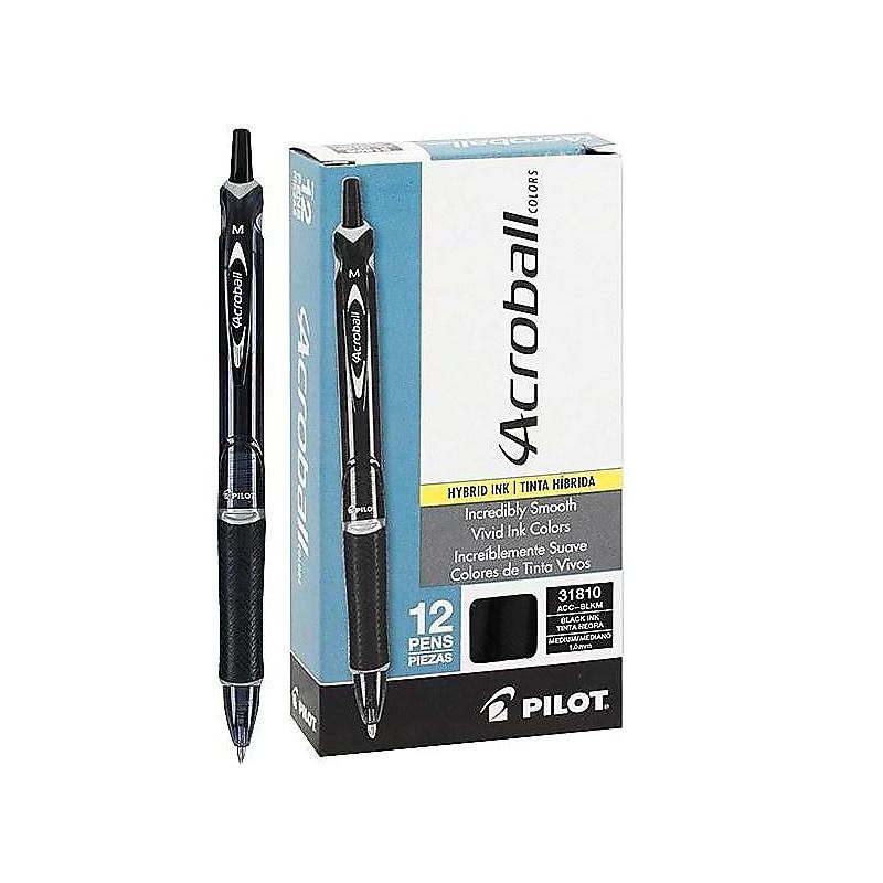 Pilot Acroball Colors Retractable Ballpoint Pens Medium Point Black Ink 220815, 4 of 5
