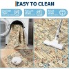 Acekool Washable Area Rug, Modern Floral Non-Slip Stain Resistant Low-Pile Carpet for Living Room Bedroom, Easy Care - 4 of 4