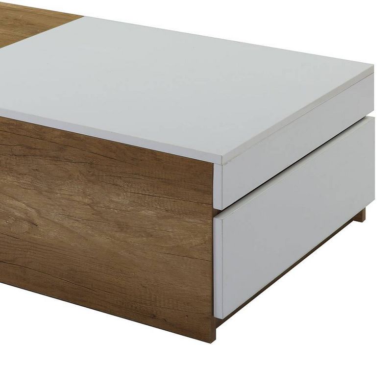 Aafje 49&#34; Coffee Tables Oak/White Finish - Acme Furniture, 4 of 7