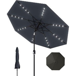 Patio Umbrella, 8 Ribs Outdoor Tilt Market Table Umbrella for Pool, Deck, Backyard - 1 of 4