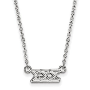 Black Bow Jewelry Sterling Silver Sigma Sigma Sigma Greek Life Necklace 18 Inch - 1 of 4