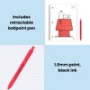Yoobi 8"x10.5" Peanuts 1 Subject Notebooks Wide Ruled with Pen Red Snoopy Doghouse, School Supplies - 4 of 4