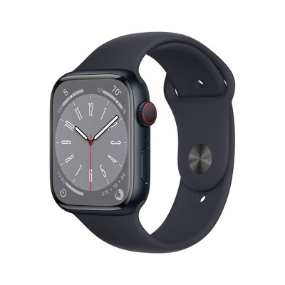 Apple Watch Series 8 Gps Cellular 45mm Midnight Aluminum Case With Midnight Sport Band M l Target