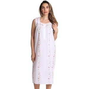 Dreamcrest Sleeveless Woven Nightgown with Floral Embroidery - Cute PJ Sleepwear - 1 of 3