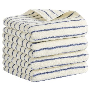 REGALWOVEN Stripe Pattern Cotton Soft Absorbent Durable Hand Towel 14" x 30" - 1 of 4