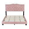 NicBex Full/Queen Size Upholstered Bed Frame with Velvet Tufted Headboard,Platform Bed Frame with Rivet Design,No Box Spring Needed,Easy Assembly - 3 of 4