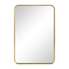 Aluminum Alloy Rounded Rectangle Mirror with Simulated Electroplated Gold Finish - 71x61x5 cm (Deep Mirror) - 4 of 4