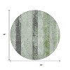 Artichoke Green And Gray Striped Washable Indoor Outdoor Area Rug - 3 of 4