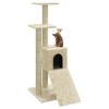 vidaXL Cat Tree Cream Engineered wood, plush, sisal Medium Durable - 4 of 4