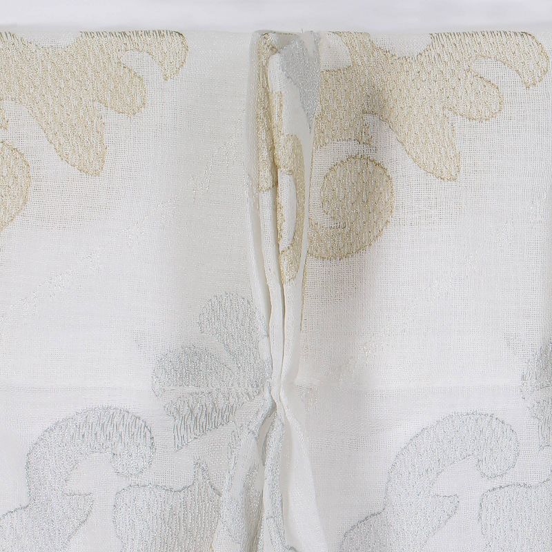 Velero Pinch Pleat Embroidered Room Darkening Curtain Panel White - Waverly, 6 of 11