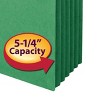 Smead File Pocket, Straight-Cut Tab, 5-1/4" Expansion, Letter Size, Green, 10 per Box (73236) - 2 of 4