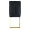 CAVINAS Modern Luxury Simple Arch Chair, PU High Resilience Dining Chair with Crazy Horse Texture and Arched Metal Leg - 3 of 4