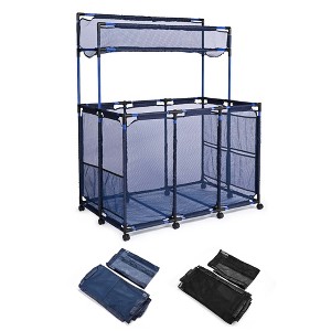 Yescom Mesh Pool Storage Bin Cart Rolling Toys Bin Storage 214 Gallon Organizer Extra Large 6 Wheels with Black Cover Replacement - 1 of 4