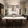 Rennnsan Thurnil 24" W 6 - Light Beaded Drum Glass Modern Glam Dimmable Chandelier in Black - 4 of 4