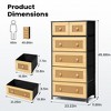 Pellebant 6-drawer Chest Vertical Dresser Storage Tower for Bedroom Steel Frame Wood Top - 2 of 4