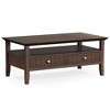 NicBex Coffee Table with Storage, 2-Tier Wooden Table with Shelf & Drawers, Mid-Century Modern Center Table for Living Room - 3 of 4