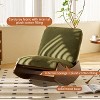 CAVINAS Corduroy Glider Rocking Chair with Solid Wood Frame & Retro Striped Upholstery, Plush Cushion Accent Chair for Bedroom, Living Room - 2 of 4