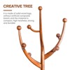 Bekrvio Coat Rack Freestanding Wood Tree Rack with 8 Hooks, Teak - 4 of 4