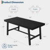 63" Industrial Dining Table for 4-6 People, Large Rectangular Dining Table with Sturdy Metal Frame - 2 of 4